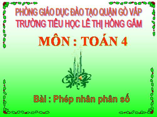 Phép nhân phân số