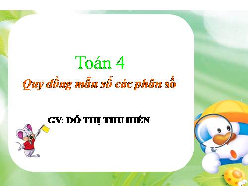 Quy đồng mẫu số các phân số