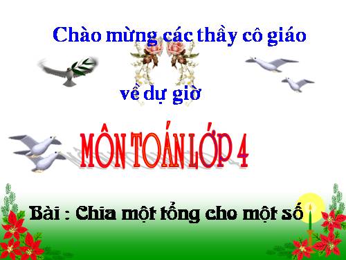 Chia một tổng cho một số