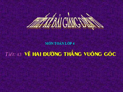 Vẽ hai đường thẳng vuông góc