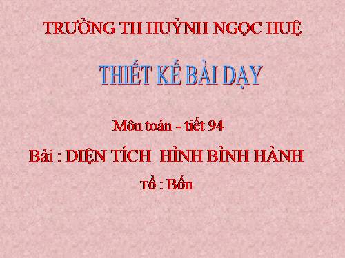 Diện tích hình bình hành