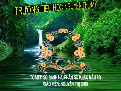 So sánh hai phân số khác mẫu số