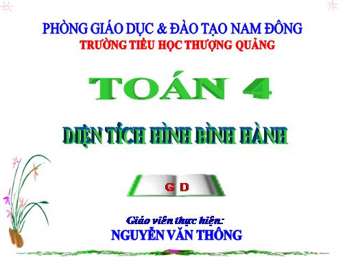 Diện tích hình bình hành