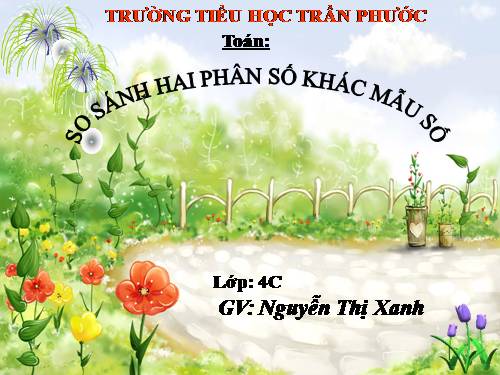 So sánh hai phân số khác mẫu số