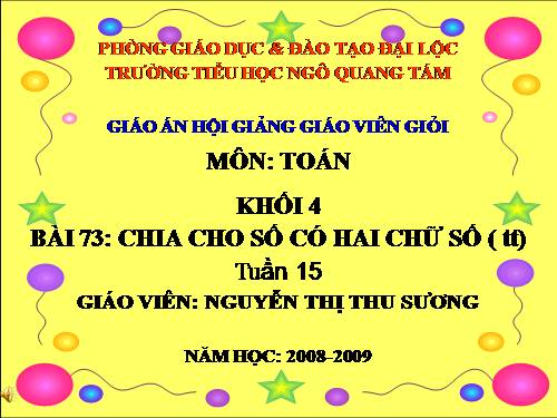 Chia cho số có hai chữ số