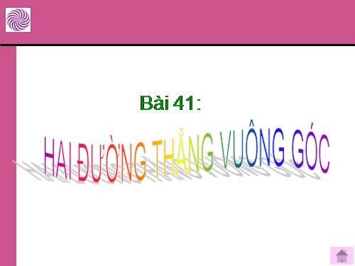 Hai đường thẳng vuông góc