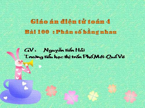 Phân số bằng nhau
