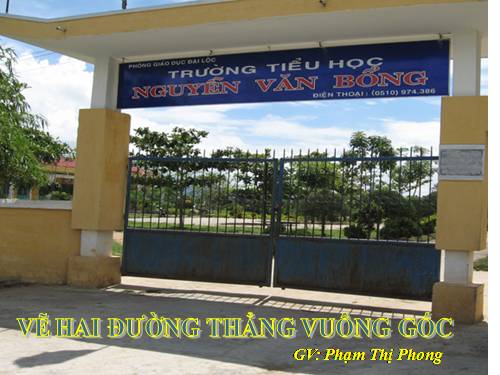 Vẽ hai đường thẳng vuông góc