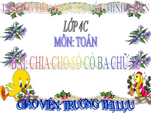 Chia cho số có ba chữ số