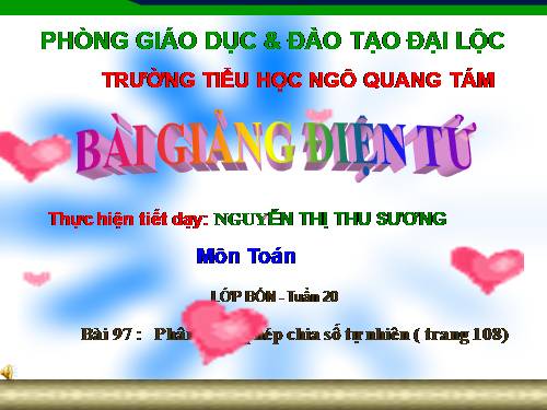 Phân số và phép chia số tự nhiên