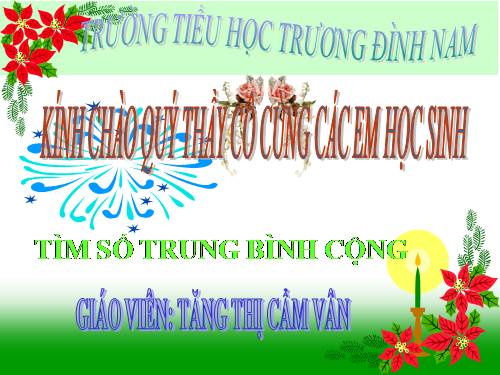 Tìm số trung bình cộng