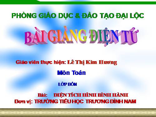 Diện tích hình bình hành