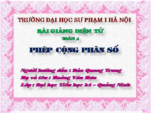 Phép cộng phân số