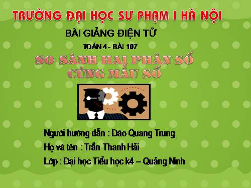 So sánh hai phân số cùng mẫu số