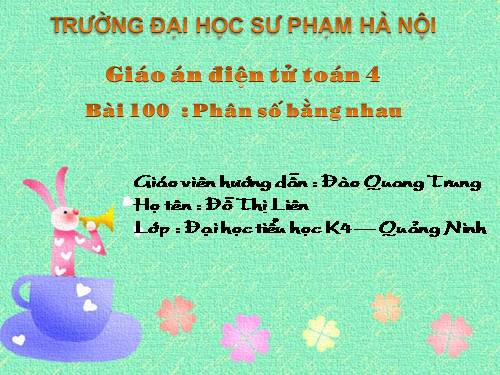 Phân số bằng nhau