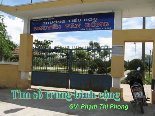 Tìm số trung bình cộng