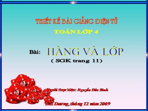Hàng và lớp