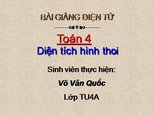 Diện tích hình thoi