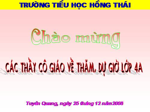 Các Bài giảng khác thuộc Chương trình Toán 4