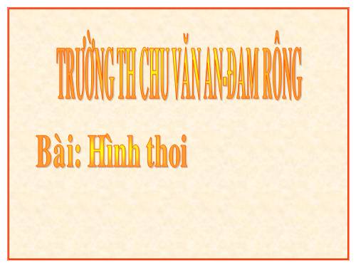 Hình thoi