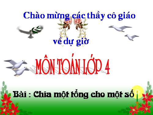 Chia một tổng cho một số