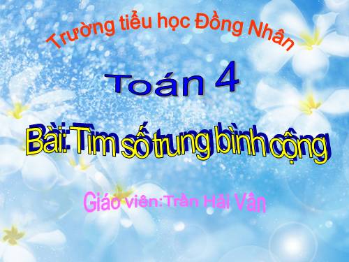 Tìm số trung bình cộng