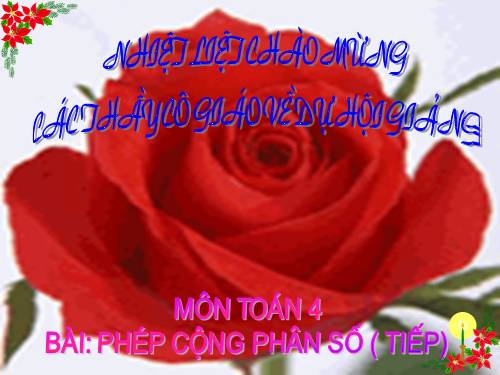 Phép cộng phân số (tiếp theo)