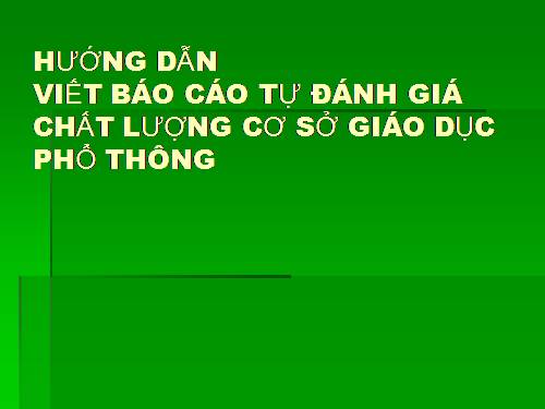 HD VIET BAO CAO TU DANH GIA