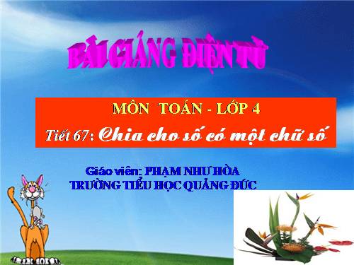 Chia cho số có một chữ số