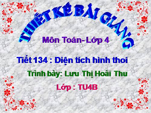 Diện tích hình thoi