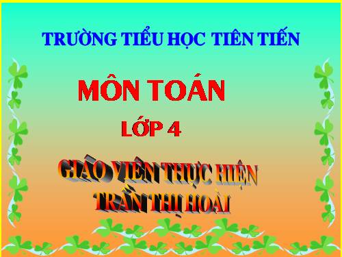 Tính chất giao hoán của phép nhân