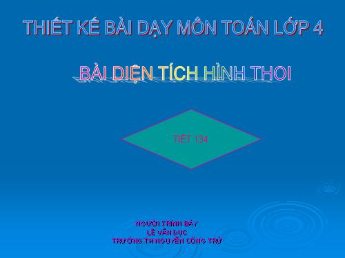 Diện tích hình thoi