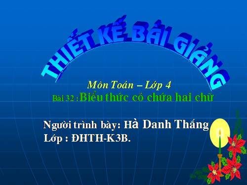 Biểu thức có chứa hai chữ