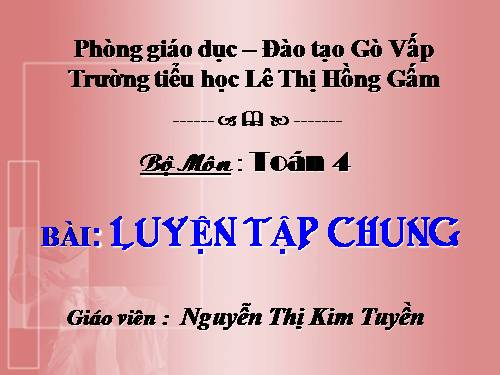 Các Bài giảng khác thuộc Chương trình Toán 4