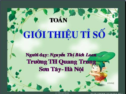 Giới thiệu tỉ số