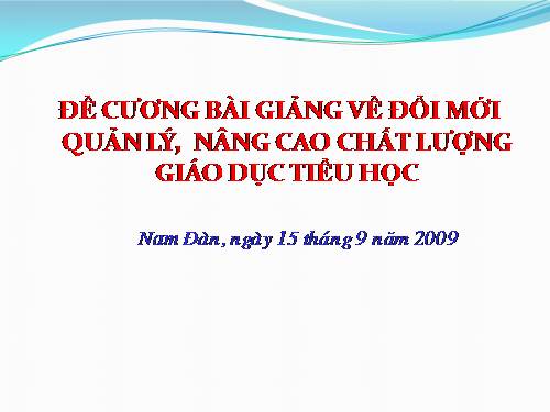 Tâp huấn CBQL