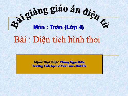 Diện tích hình thoi