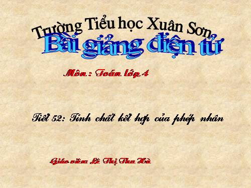 Tính chất kết hợp của phép nhân