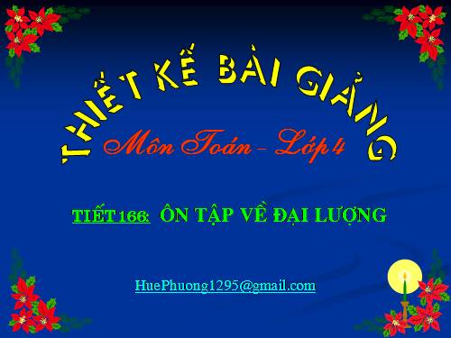 Ôn tập về đại lượng (tiếp theo)