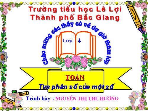 Tìm phân số của một số