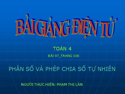 Phân số và phép chia số tự nhiên