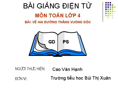 Vẽ hai đường thẳng vuông góc