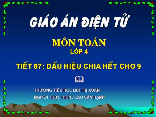 Dấu hiệu chia hết cho 9