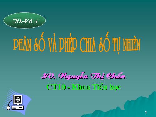 Phân số và phép chia số tự nhiên