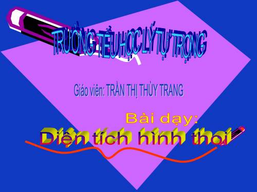 Diện tích hình thoi