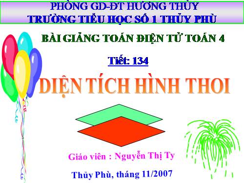 Diện tích hình thoi