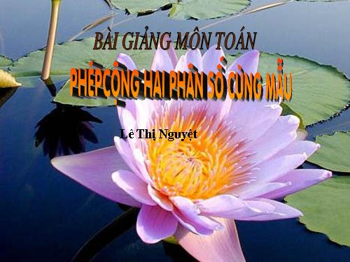 Phép cộng phân số