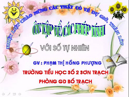 Ôn tập về các phép tính với số tự nhiên