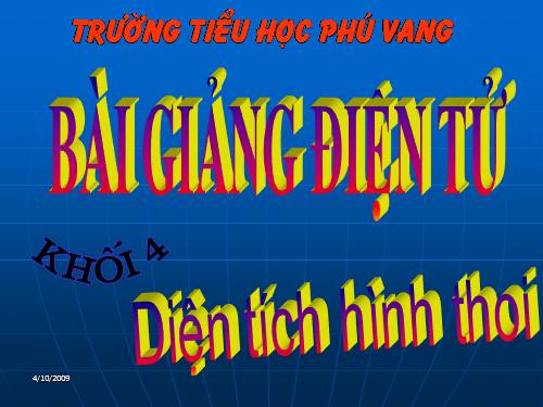 Diện tích hình thoi