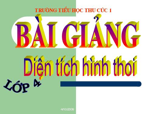 Diện tích hình thoi